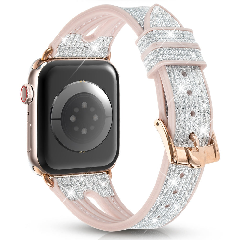 For Apple Watch Ultra 2 49mm Series 9 45mm SE (2023) 44mm Series 1 2 3 42mm SE 44mm SE (2022) 44mm Series 4 5 6 44mm Series 7 45mm Series 8 45mm KINGXBAR Watch Band Shiny Glitter Color Changeable Soft Sport Strap Replacement For Apple Watch Ultra 2 49mm Series 9 45mm SE (2023) 44mm Series 1 2 3 42mm SE 44mm SE (2022) 44mm Series 4 5 6 44mm Series 7 45mm Series 8 45mm KINGXBAR Watch Band Shiny Glitter Color Changeable Soft Sport Strap Replacement